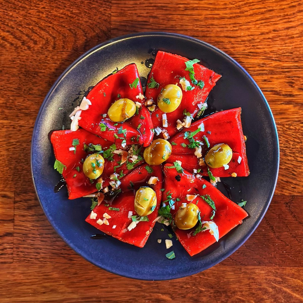 Salata Ardei Copti cu Usturoi si Otet Balsamic